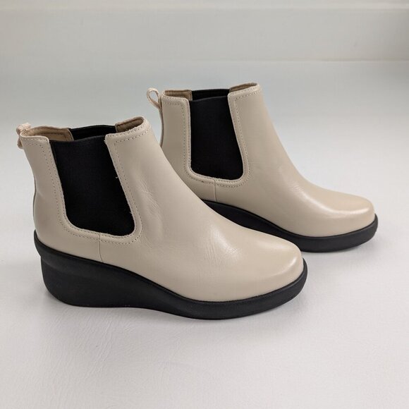 ABEO Passage Women's Chelsea Boot Size 6.5 Ivory Leather